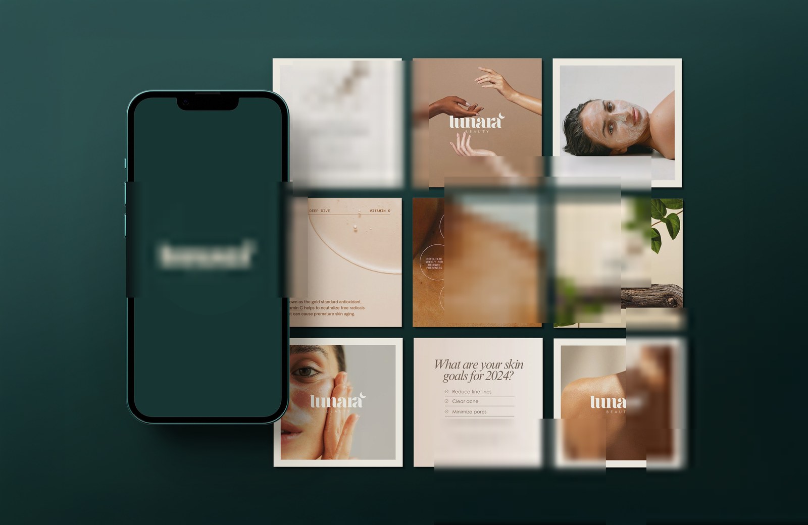 Clean skincare brand identity